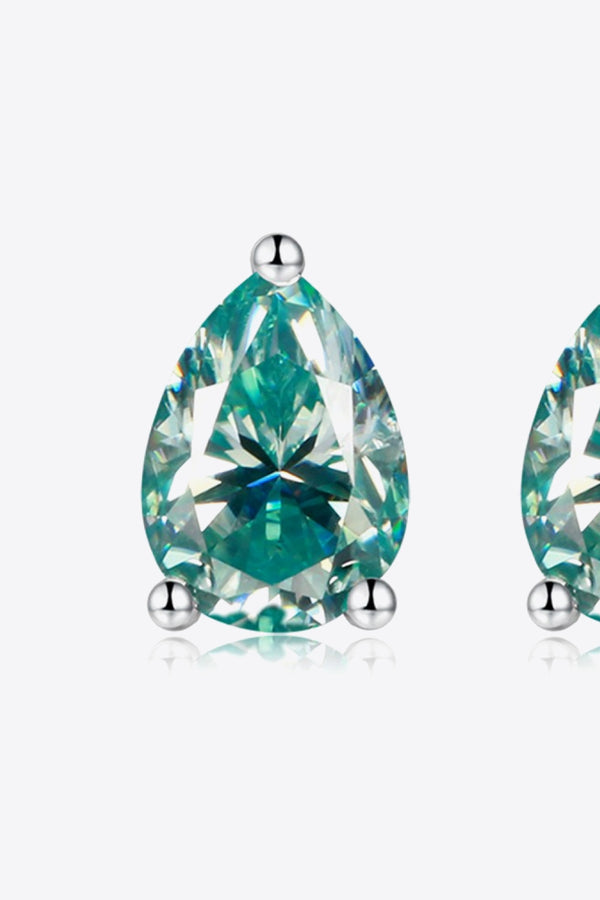 2 Carat Moissanite Teardrop Earrings-Teresa's Fashionista LLC