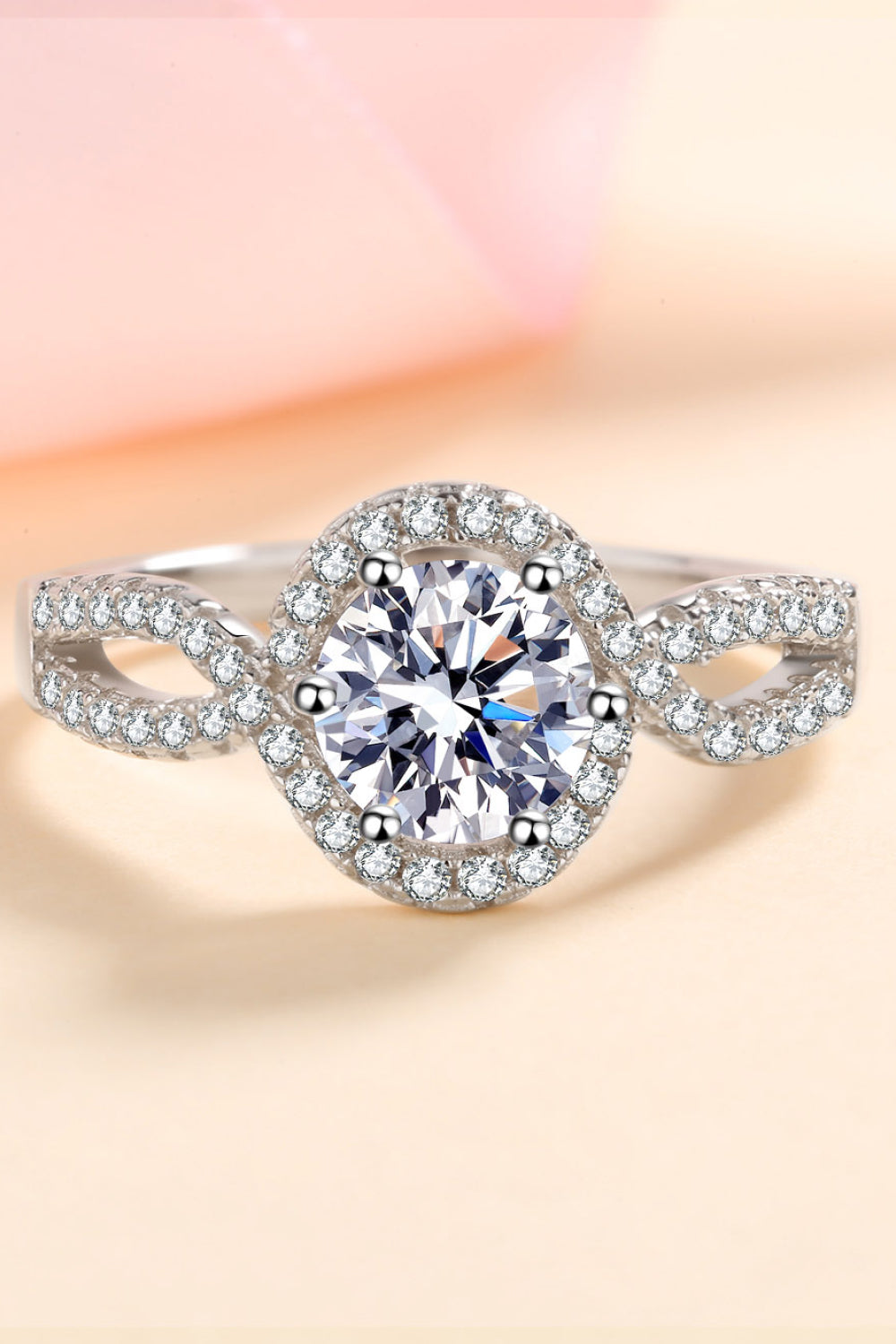 Feel The Joy 925 Sterling Silver Moissanite Ring-Teresa&#39;s Fashionista LLC