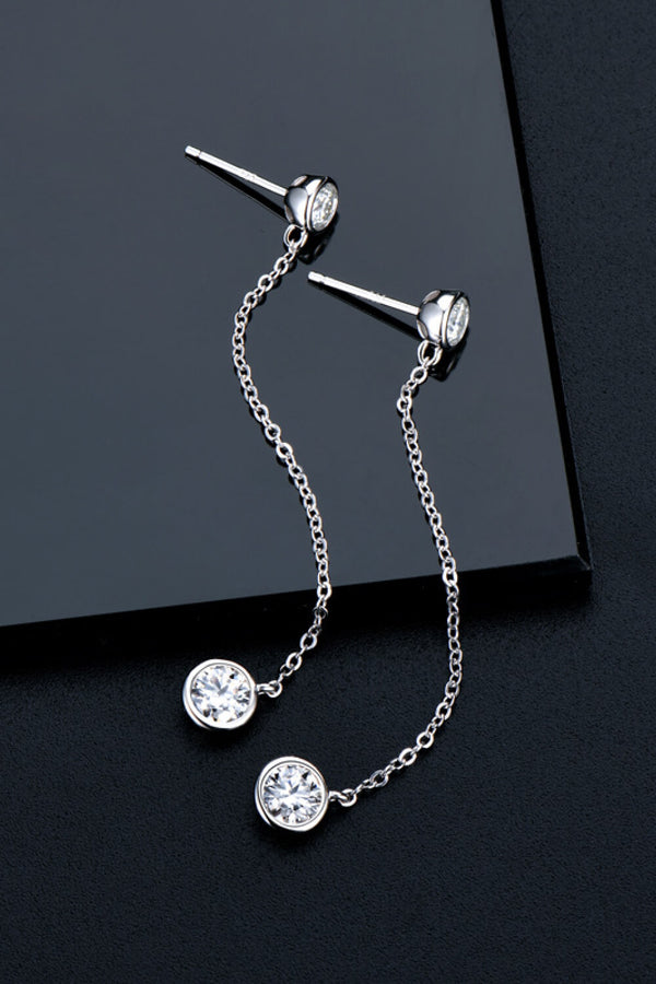 Moissanite Chain Earrings-Teresa's Fashionista LLC