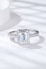 1 Carat Moissanite 925 Sterling Silver Halo Ring-Teresa's Fashionista LLC
