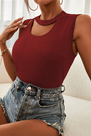 Cutout Sleeveless Top-Teresa's Fashionista LLC