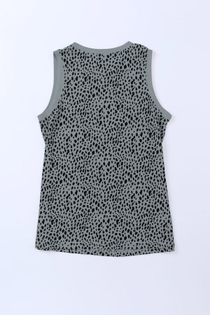 Printed Round Neck Tank-Teresa's Fashionista LLC