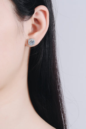 Let Me Love You 1 Carat Moissanite Stud Earrings-Teresa's Fashionista LLC
