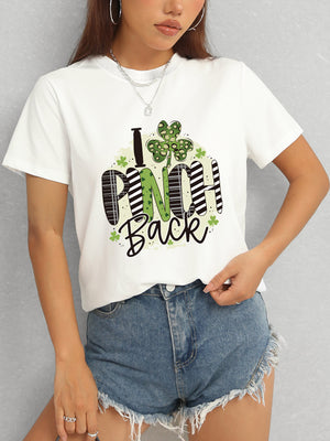 I PINCH BACK Round Neck Short Sleeve T-Shirt-Teresa's Fashionista LLC