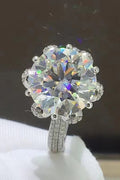 5 Carat Moissanite Side Stone Ring-Teresa's Fashionista LLC