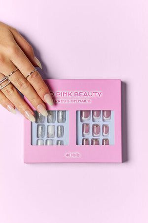 SO PINK BEAUTY Press On Nails 2 Packs-Teresa's Fashionista LLC
