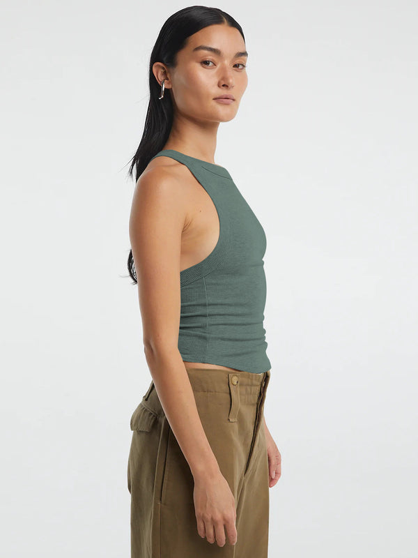 Halter Neck Ribbed Cropped Top-Teresa's Fashionista LLC