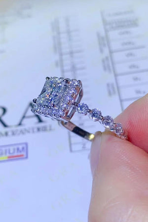 1 Carat Moissanite Square Ring-Teresa's Fashionista LLC