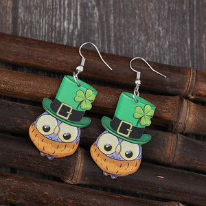 Owl Acrylic Dangle Earrings-Teresa's Fashionista LLC