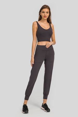 Wide Waistband Slant Pocket Pants-Teresa's Fashionista LLC