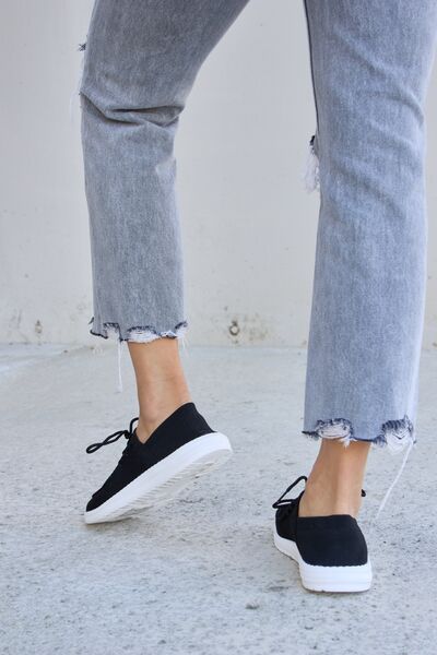 Forever Link Flat Round Toe Lace-Up Sneakers-Teresa's Fashionista LLC