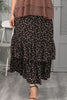 Plus Size Ditsy Floral Layered Maxi Skirt-Teresa's Fashionista LLC