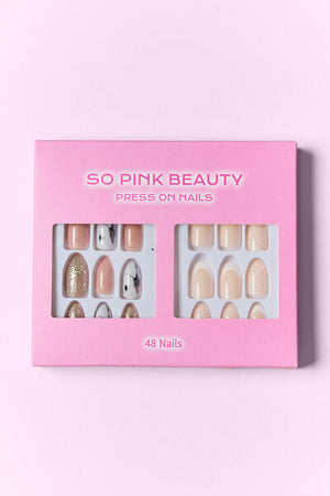 SO PINK BEAUTY Press On Nails 2 Packs-Teresa's Fashionista LLC