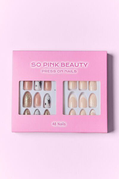 SO PINK BEAUTY Press On Nails 2 Packs-Teresa's Fashionista LLC
