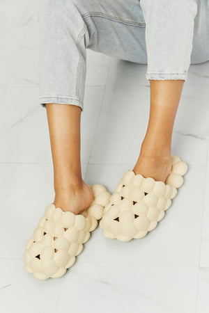 NOOK JOI Laid Back Bubble Slides in Khaki-Teresa's Fashionista LLC