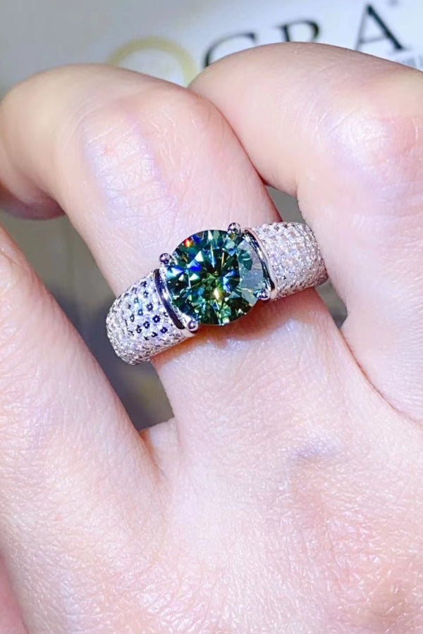 3 Carat Moissanite Side Stone Ring-Teresa's Fashionista LLC