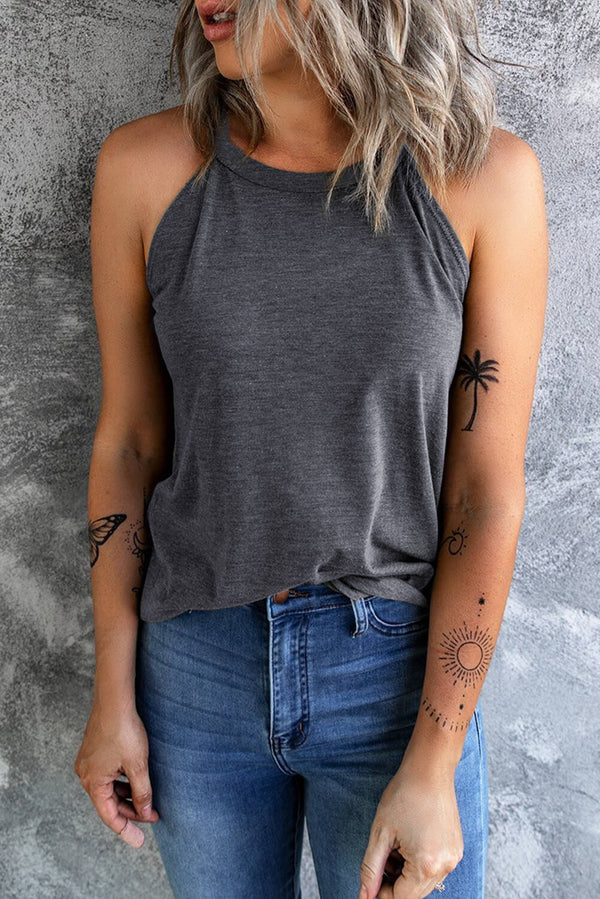 Curved Hem Grecian Tank Top-Teresa's Fashionista LLC