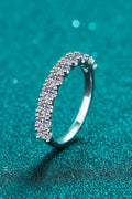 1 Carat Moissanite Half-Eternity Ring-Teresa's Fashionista LLC