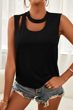 Cutout Sleeveless Top-Teresa's Fashionista LLC