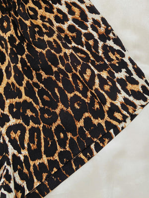 Leopard Lip Graphic Top and Shorts Lounge Set-Teresa's Fashionista LLC
