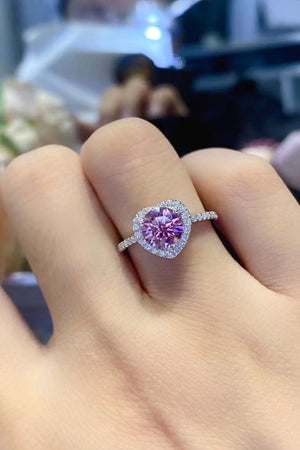 Lifelong Journey 1 Carat Moissanite Heart Ring-Teresa's Fashionista LLC