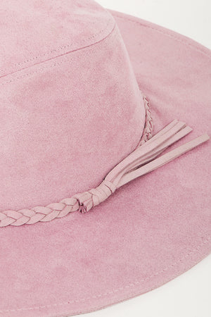 Fame Braided Faux Suede Hat-Teresa's Fashionista LLC