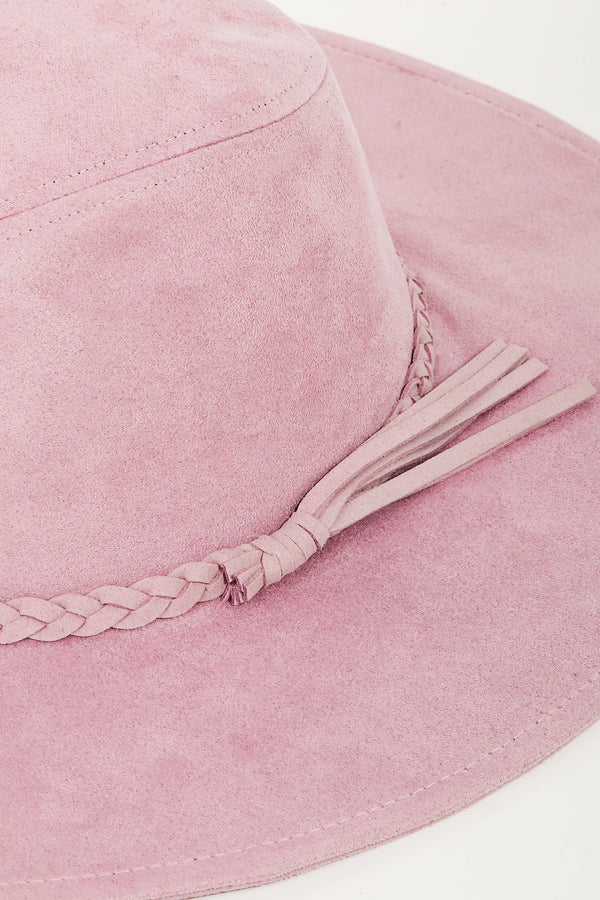 Fame Braided Faux Suede Hat-Teresa's Fashionista LLC