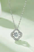 Moissanite Four Leaf Clover Pendant Necklace-Teresa's Fashionista LLC