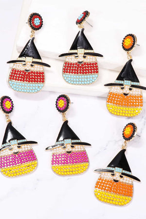 Witch's Hat Shape Synthetic Pearl Dangle Earrings-Teresa's Fashionista LLC
