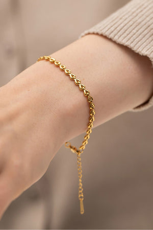 Heart Chain Lobster Clasp Bracelet-Teresa's Fashionista LLC