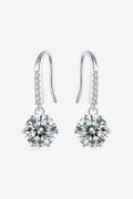 6-Prong Moissanite Drop Earrings-Teresa's Fashionista LLC