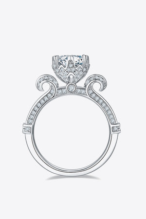 1 Carat Moissanite 925 Sterling Silver Ring-Teresa's Fashionista LLC