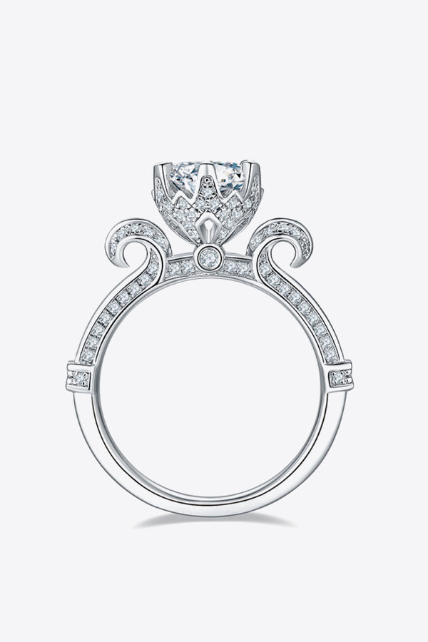 1 Carat Moissanite 925 Sterling Silver Ring-Teresa's Fashionista LLC