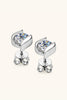 1 Carat Moissanite 925 Sterling Silver Stud Earrings-Teresa's Fashionista LLC