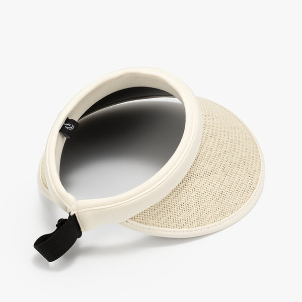 Solid Adjustable Weave Visor-Teresa's Fashionista LLC