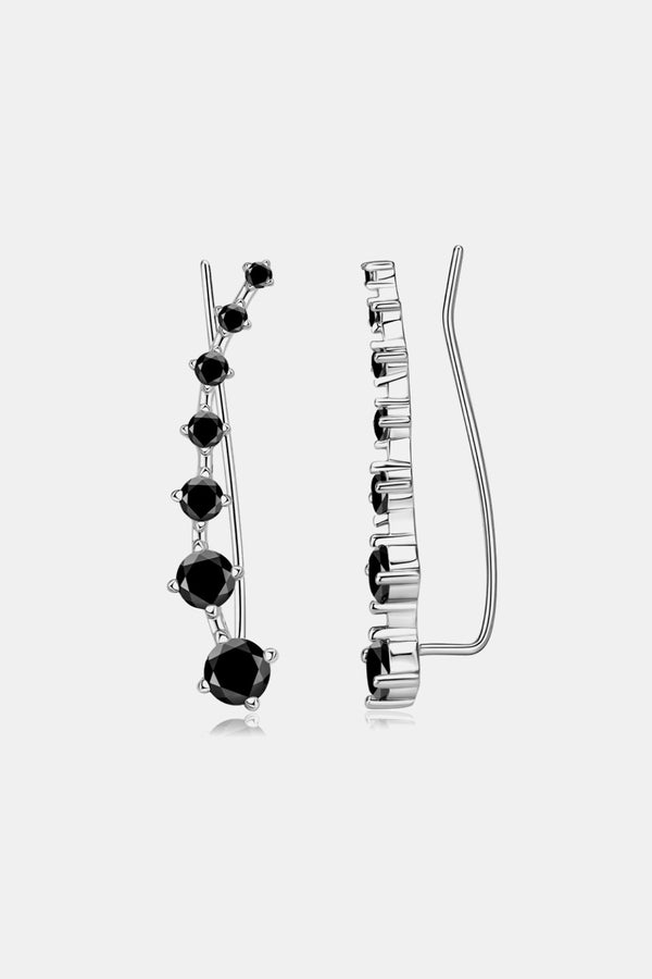 1.9 Carat Moissanite 925 Sterling Silver Earrings-Teresa's Fashionista LLC