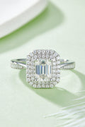 1 Carat Moissanite 925 Sterling Silver Side Stone Ring-Teresa's Fashionista LLC