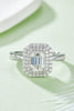 1 Carat Moissanite 925 Sterling Silver Side Stone Ring-Teresa's Fashionista LLC