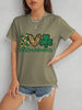PEACE LOVE IRISH Round Neck Short Sleeve T-Shirt-Teresa's Fashionista LLC