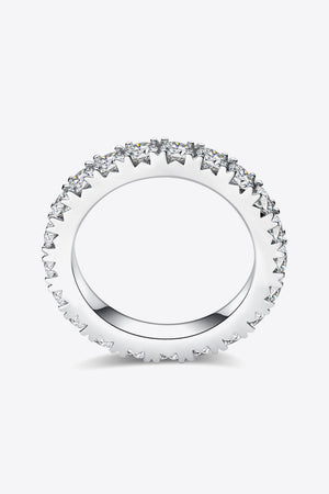 2.3 Carat Moissanite 925 Sterling Silver Eternity Ring-Teresa's Fashionista LLC