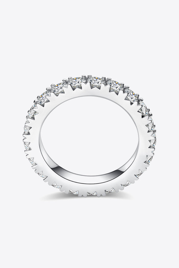 2.3 Carat Moissanite 925 Sterling Silver Eternity Ring-Teresa's Fashionista LLC