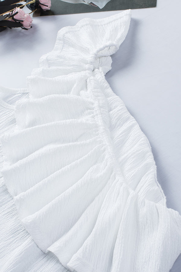Ruffled One-Shoulder Tank-Teresa's Fashionista LLC