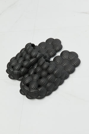 NOOK JOI Laid Back Bubble Slides in Black-Teresa's Fashionista LLC