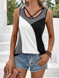 Color Block Tank Top-Teresa's Fashionista LLC