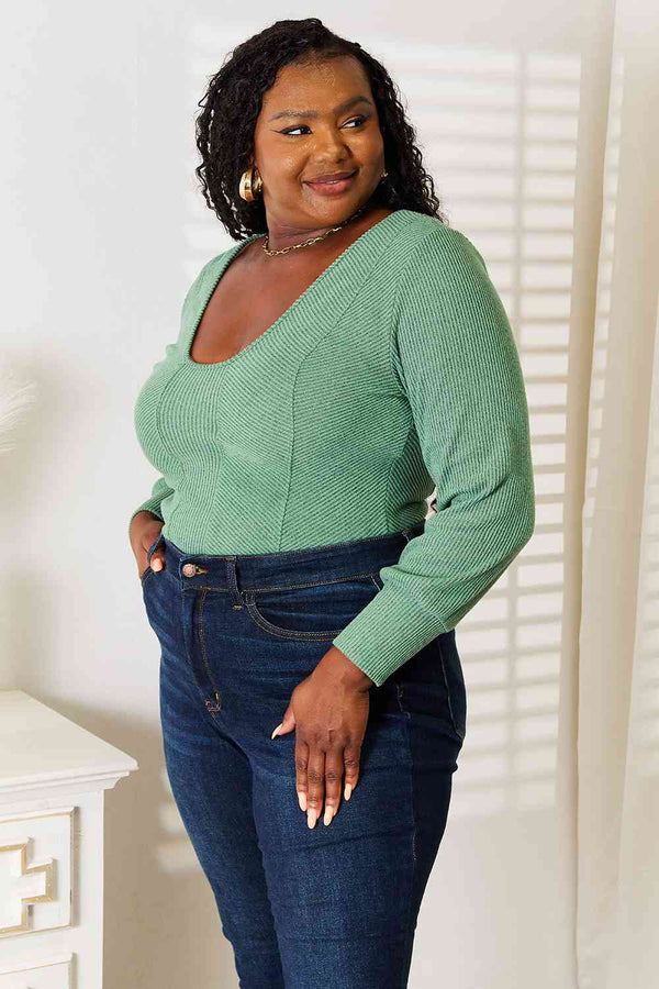 Basic Bae Scoop Neck Long Sleeve Top-Teresa's Fashionista LLC