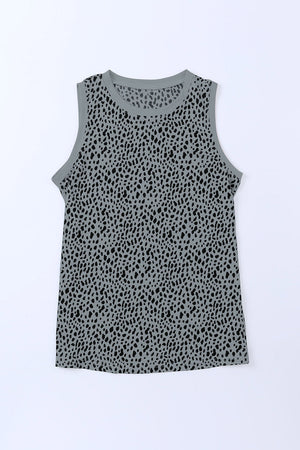 Printed Round Neck Tank-Teresa's Fashionista LLC