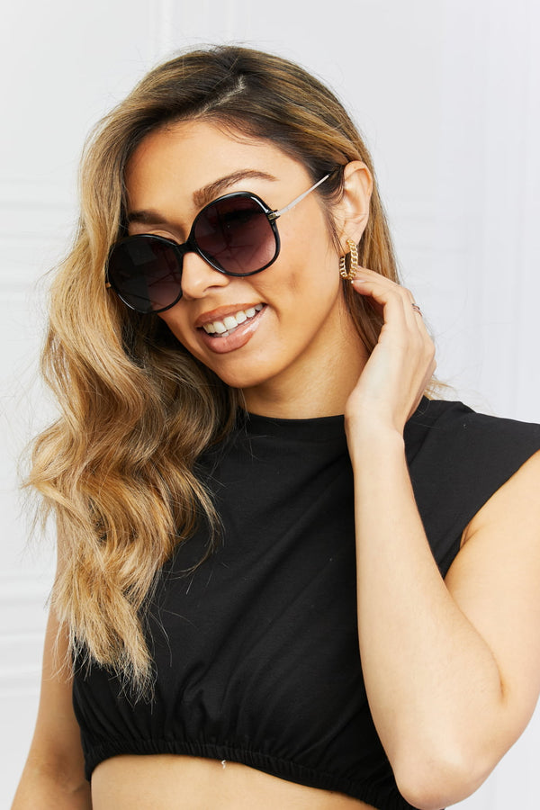 Metal-Plastic Hybrid Full Rim Sunglasses-Teresa's Fashionista LLC
