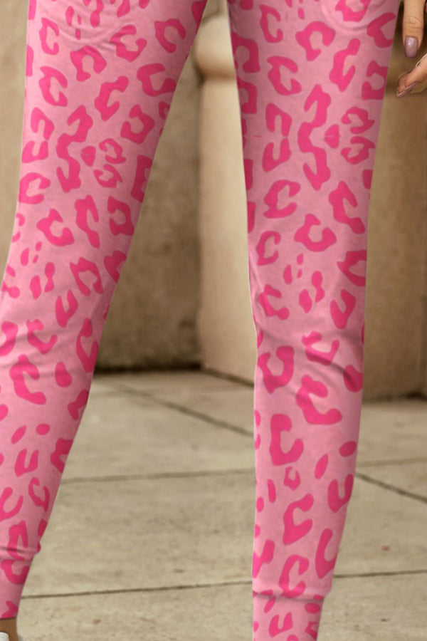 Leopard Print Wide Waistband Skinny Pants-Teresa's Fashionista LLC