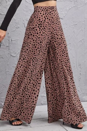 Animal Print High-Rise Culottes-Teresa's Fashionista LLC