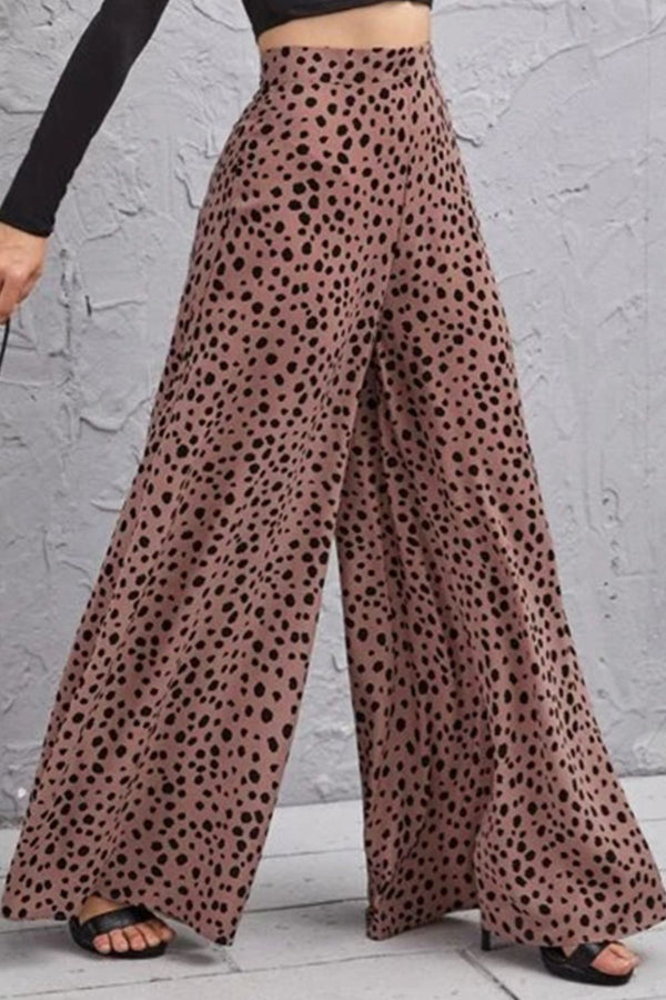 Animal Print High-Rise Culottes-Teresa's Fashionista LLC